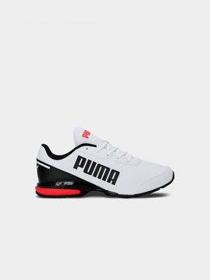 Mens Puma Equate White/Black/Red Sneaker