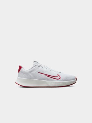 Mens Nike Court Vapor Lite 2 White/Red Tennis Shoes