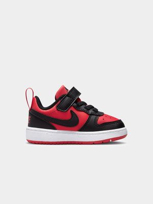 Junior Infant Nike Court Borough Low Recraft Red/Black/White Sneakers