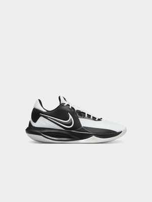 Mens Nike Precision 6 White/Black Basketball Shoes