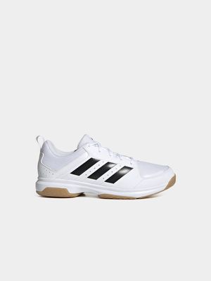 Mens adidas White/Black Ligra 7 Indoor Shoes