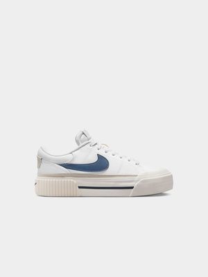 Womens Nike Court Legacy ift White/Diffused Blue Sneaker
