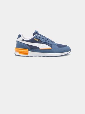 Mens Puma Graviton Blue/Orange Sneakers