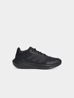 Junior Pre School adidas Run Falcon 3.0 Black Running Shoes