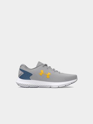 Mens Under Armour Charged Rogue 3.0 Grey/Blue/Yellow Running Shoes