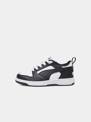 Junior Pre-School Puma Rebound White/Black Sneakers