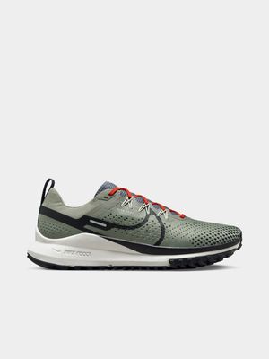 Mens Nike React Pegasus Trail 4 Grey/Red Trail Running Shoes