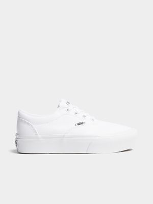 Womens Vans Doheny White Platform Sneakers
