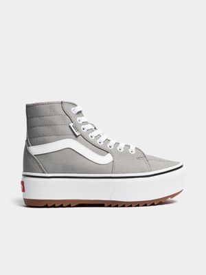 Womens Vans Filmore Hi-Top Platform Grey Sneakers