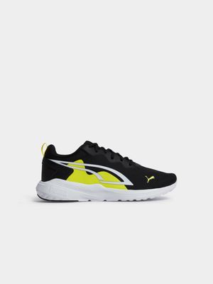 Mens Puma All-Day Active Black/Yellow Running Shoes