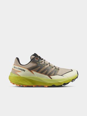Mens Salomon Thundercross Khaki Trail Running Shoes