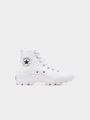 Womens Converse Chuck Taylor Lugged Canvas White/Black Hi-Top Sneakers