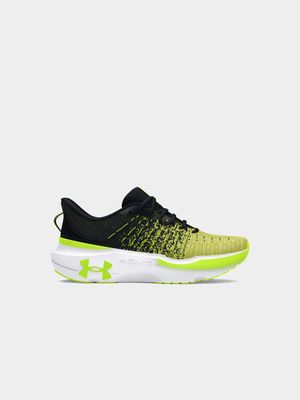 Mens Under Armour Hovr Infinite 5 Black/Yellow Running Shoes