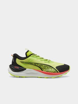 Mens Puma Electrify Nitro 3 Lime/Black Trail Running Shoes