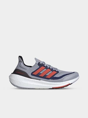 Mens adidas Ultraboost Light Silver/Red/Dark Blue Running Shoes