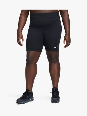Nike Women's Nsw Black Biker Shorts (Plus Size)