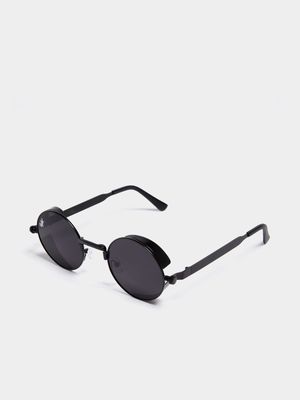 Redbat Unisex Round Black Sunglasses
