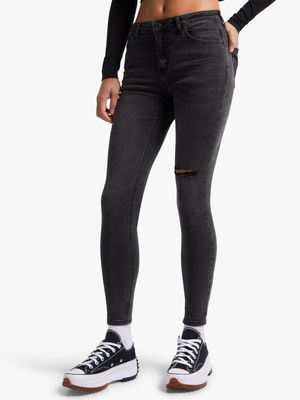 Redbat Women's Charcoal Super Skinny Jeans
