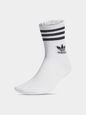 adidas Originals Unisex 3-Pack White Crew Socks