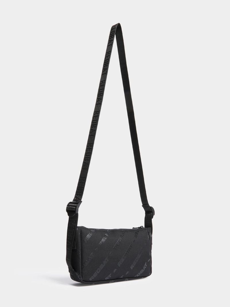 Redbat Unisex Tonal Printed Black Crossbody Bag - Bash.com