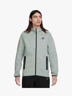 Nike Men's Tech Fleece Mica Green Full-Zip Hoodie