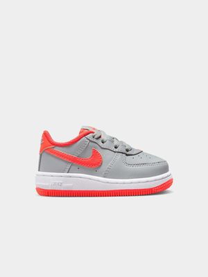 Nike Toddlers Force 1 Grey/Red Sneaker