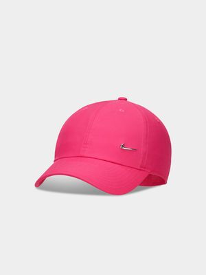 Nike Unisex Dri-FIT Club Unstructured Metal Swoosh Pink Cap