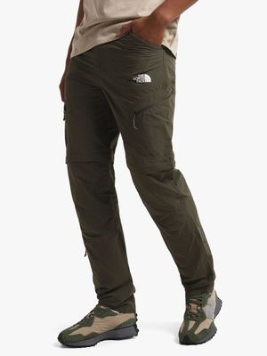 The North Face Men's Exploration Green Convertible Tapered Pants