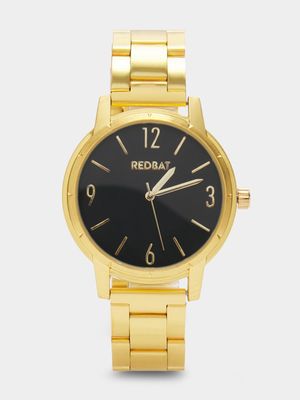 Redbat Unisex Gold Metal Analog Watch