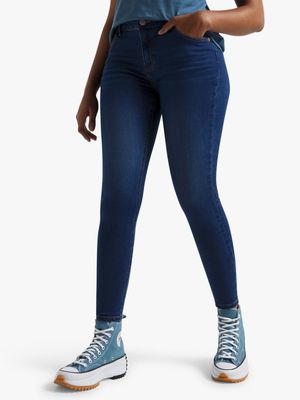 Redbat Women's Regular Rise Medium Wash Skinny Jeans