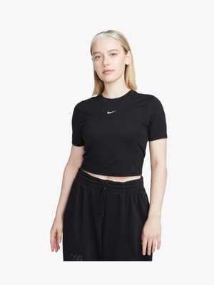 Nike Women's Nsw Black Slim Cropped T-Shirt