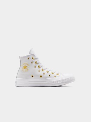 Converse Women's All Star Studded Chuck 70 HI White Sneaker