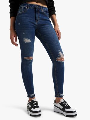 Redbat Women's Dark Wash Skinny Jeans