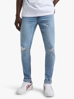 Redbat Men's Medium Blue Super Skinny Jeans 