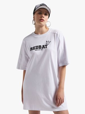 Redbat Women's White T-Shirt Dress