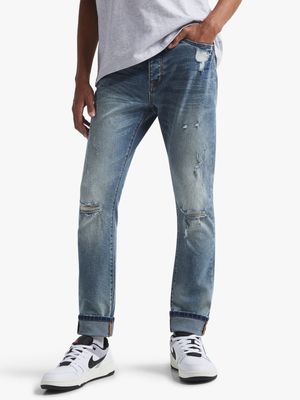 Redbat Men's Medium Blue Super Skinny Jeans