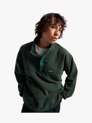 Converse Men's Green Pull Over Sweat Top
