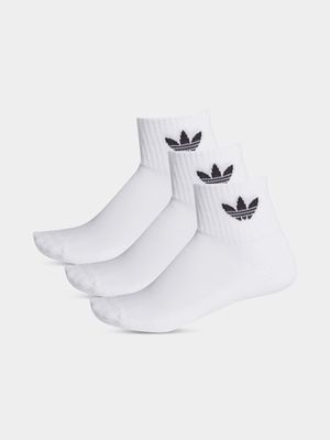 adidas Originals Unisex Mid White Crew Socks