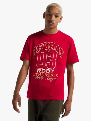 Redbat Athletics Men's Red Graphic T-Shirt