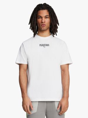 Puma x Pleasures Men's White T-Shirt
