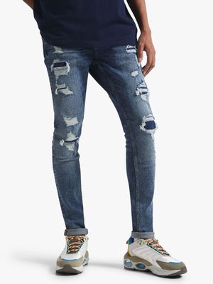 Redbat Men's Light Blue Skinny Jeans