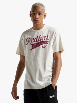 Redbat Athletics Men's Cream Graphic T-Shirt