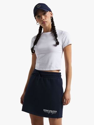 Redbat Athletics Women's Fleece Mini Navy Skirt