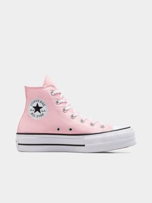 Converse Junior CTAS Lift Platform Pink/White Sneaker