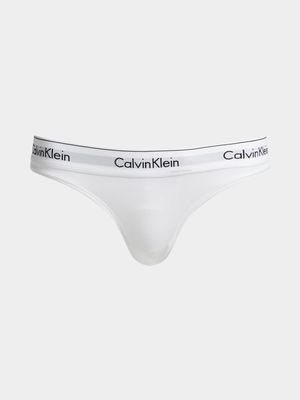 Calvin Klein Women's White Thong
