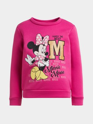 Jet Younger Girls Pink Minnie Mouse Character Active Top