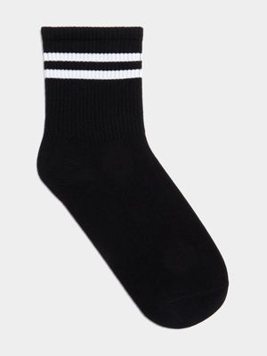 Women's Black Striped Socks