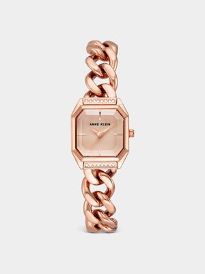 Anne Klein Women's Rose Gold Plated Bracelet Watch