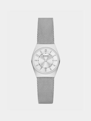 Skagen Women's Grenen Lille Silver Plated Stainless Steel Mesh Watch