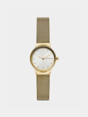 Skagen Women's Freja Gold Plated Stainless Steel Mesh Watch